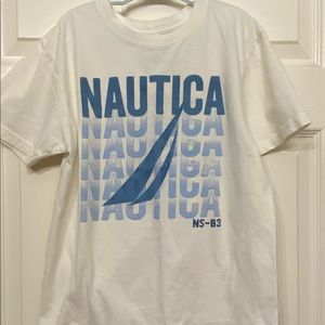 SOLD Boy’s Nautica Shirt M 10-12 White/ Blue